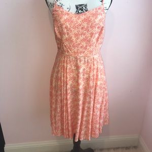 Orange floral dress